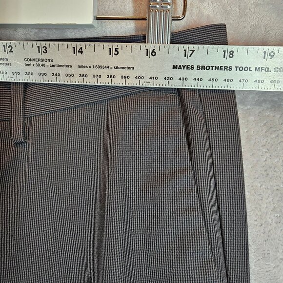 Banana Republic Tailored Slim Fit Mens Dress Pants 36x34 Gray Micro Houndstooth - Picture 6 of 15